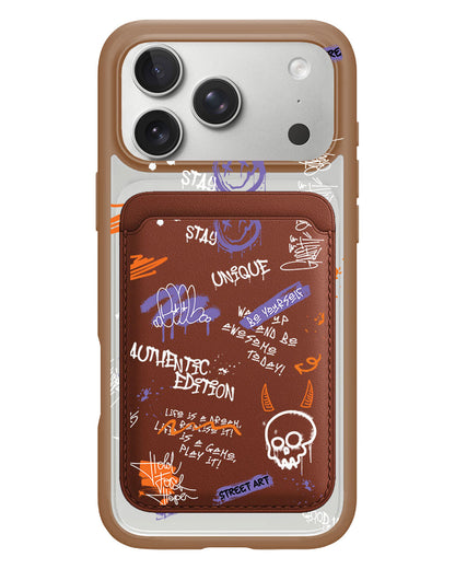 iPhone Magnetic Wallet Case - Graffiti