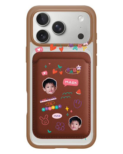 iPhone Magnetic Wallet Case - Face Grid