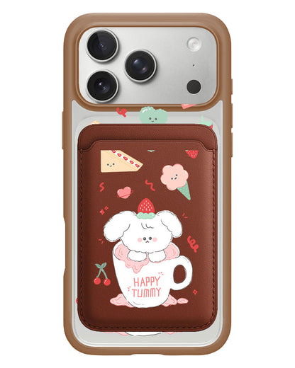 iPhone Magnetic Wallet Case - Happy Tummy