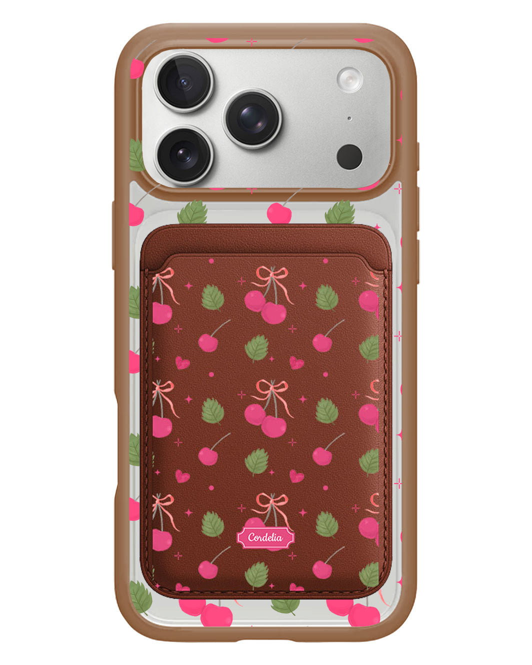 iPhone Magnetic Wallet Case - Coquette Cherry