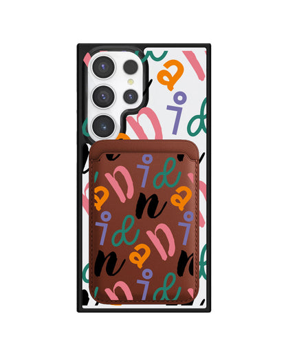 Android Magnetic Wallet Case - Playful Monogram 3.0