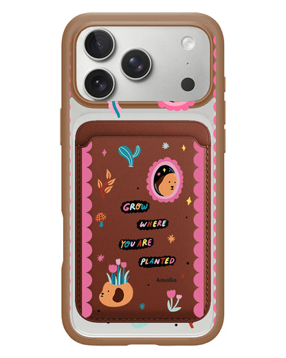iPhone Magnetic Wallet Case - Grow Where You Are Planted
