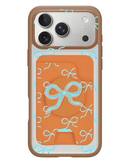 iPhone Magpop Wallet - Coquette Blue Bow