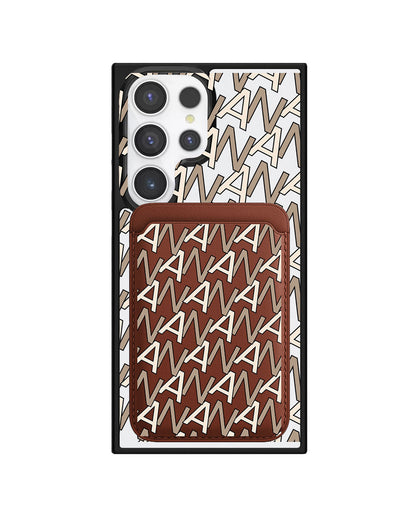 Android Magnetic Wallet Case - Initial Monogram 4.0