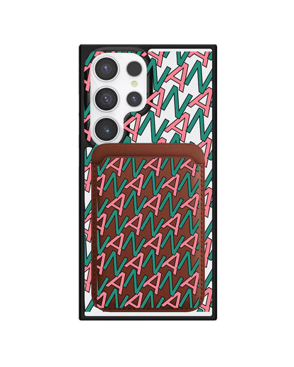 Android Magnetic Wallet Case - Initial Monogram 7.0