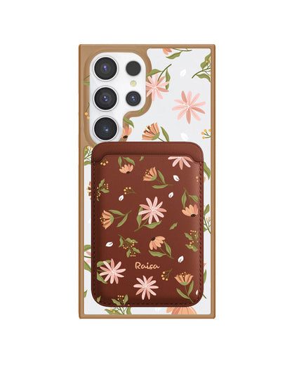 Android Magnetic Wallet Case - Cosmos Flower