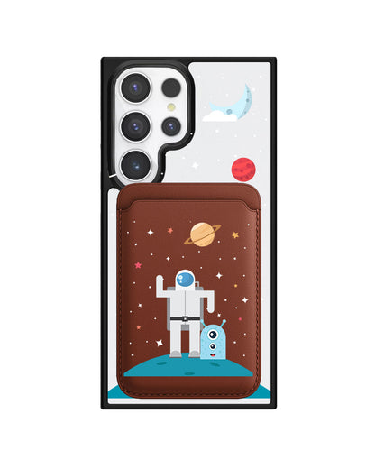 Android Magnetic Wallet Case - Blue Alien