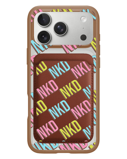 iPhone Magnetic Wallet Case - Diagonal Initial Monogram 3.0