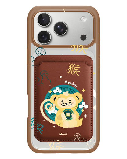 iPhone Magnetic Wallet Case - Monkey (Chinese Zodiac / Shio)