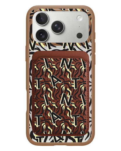 iPhone Magnetic Wallet Case - Tiger Monogram 3.0