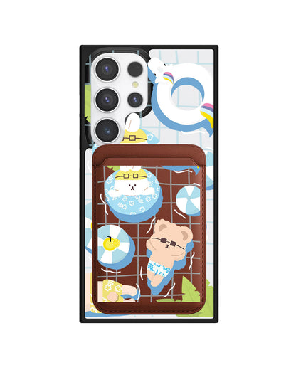 Android Magnetic Wallet Case - Pool Party Blue