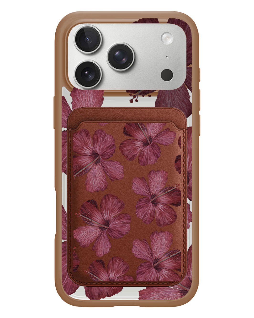 iPhone Magnetic Wallet Case - Goth Hibiscus