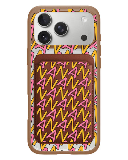 iPhone Magnetic Wallet Case - Initial Monogram 3.0