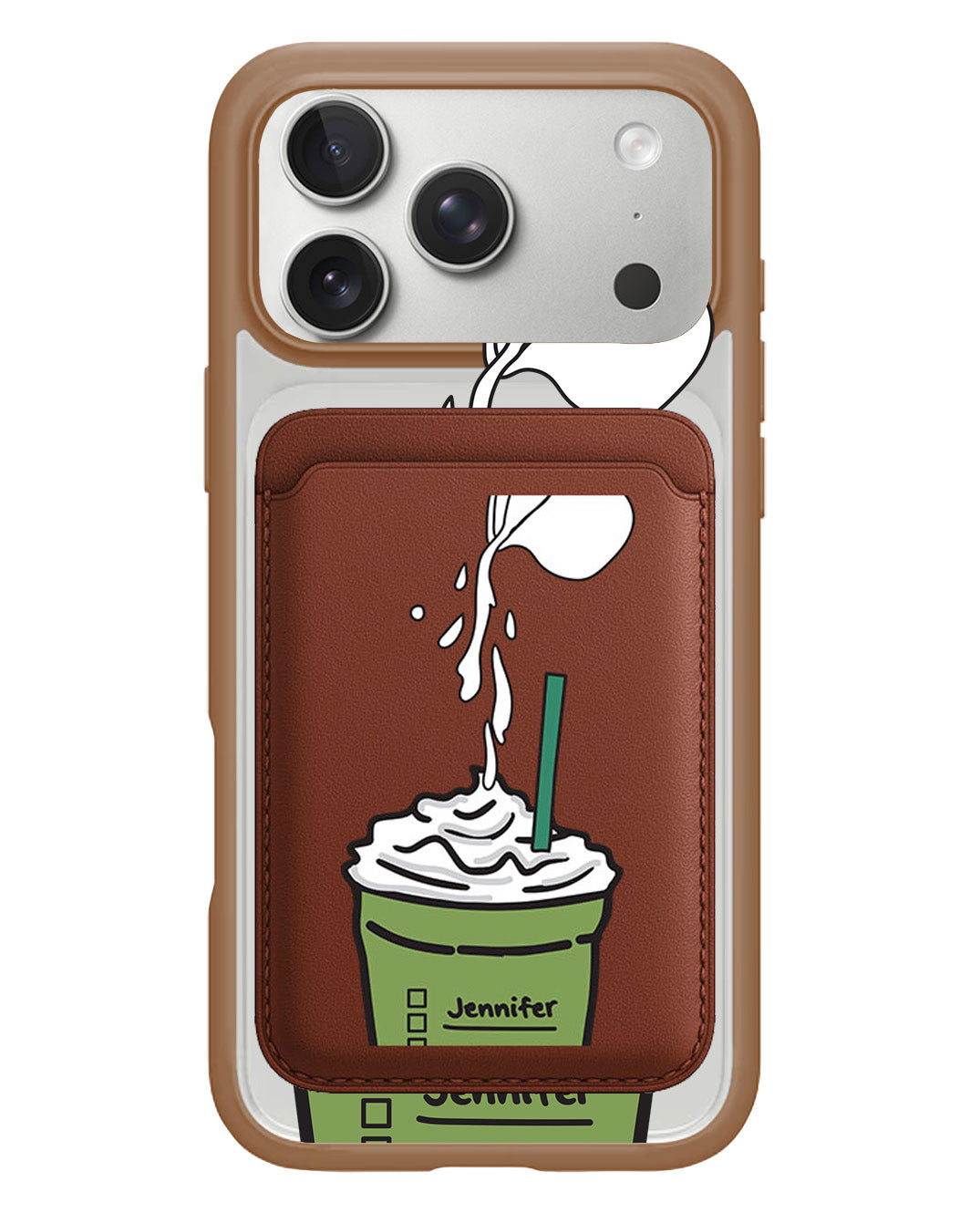 iPhone Magnetic Wallet Case - Matcha Frappe