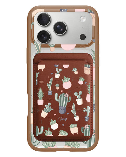 iPhone Magnetic Wallet Case - Cactus 2.0