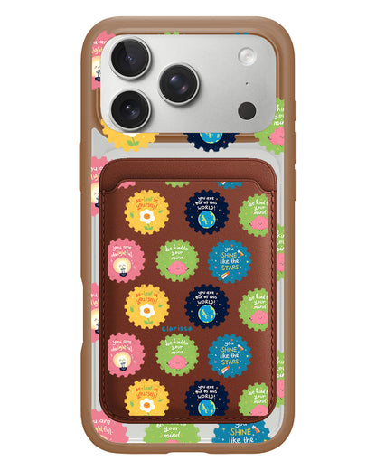 iPhone Magnetic Wallet Case - Quotes Stamps