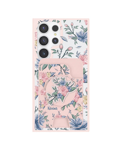 Android Magpop Wallet - Pink & Blue Floral