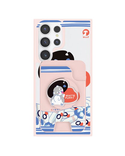 Android Magpop Wallet - White Puppy