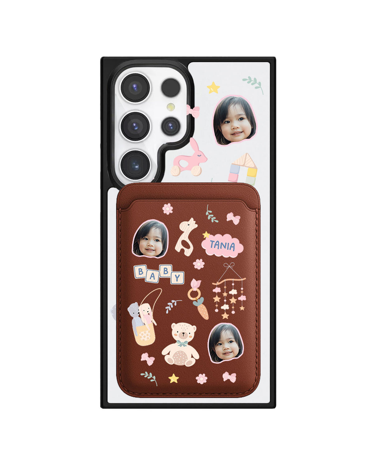 Android Magnetic Wallet Case - Face Grid Girl Toys