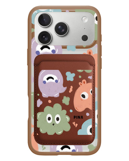 iPhone Magnetic Wallet Case - Cute Monster 2.0