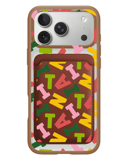 iPhone Magnetic Wallet Case - Scattered Monogram 3.0