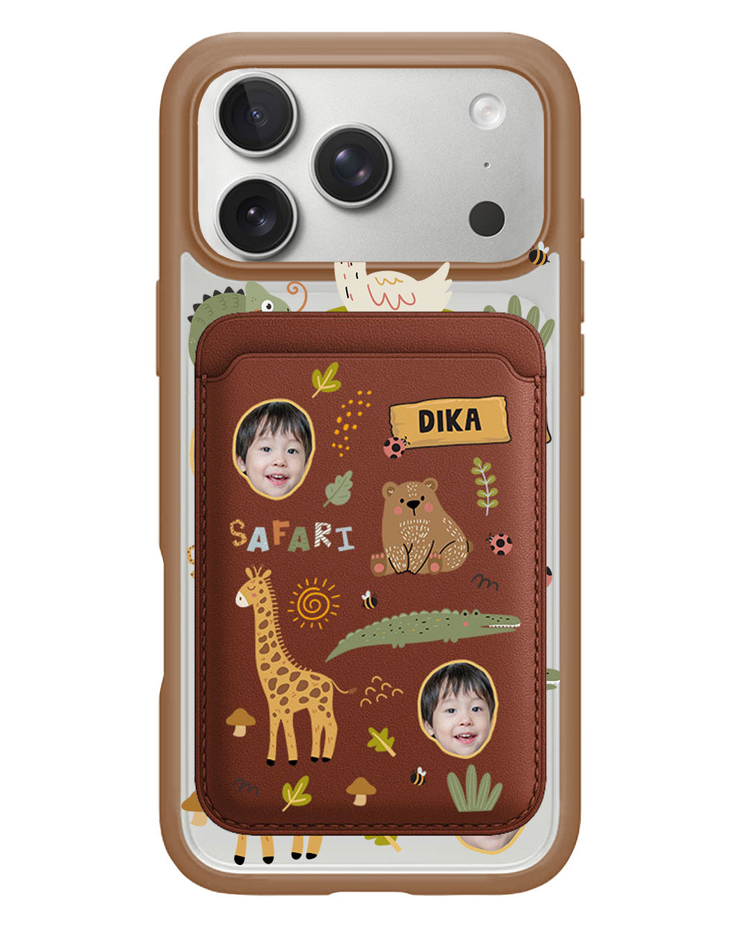 iPhone Magnetic Wallet Case - Face Grid Safari