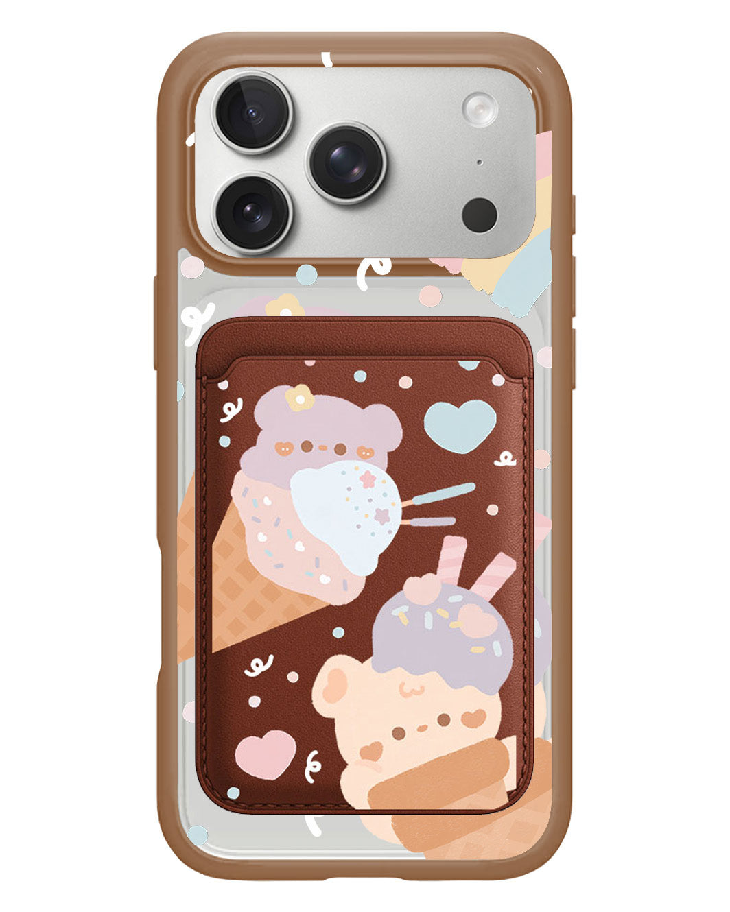 iPhone Magnetic Wallet Case - Ice Cream for Teddy
