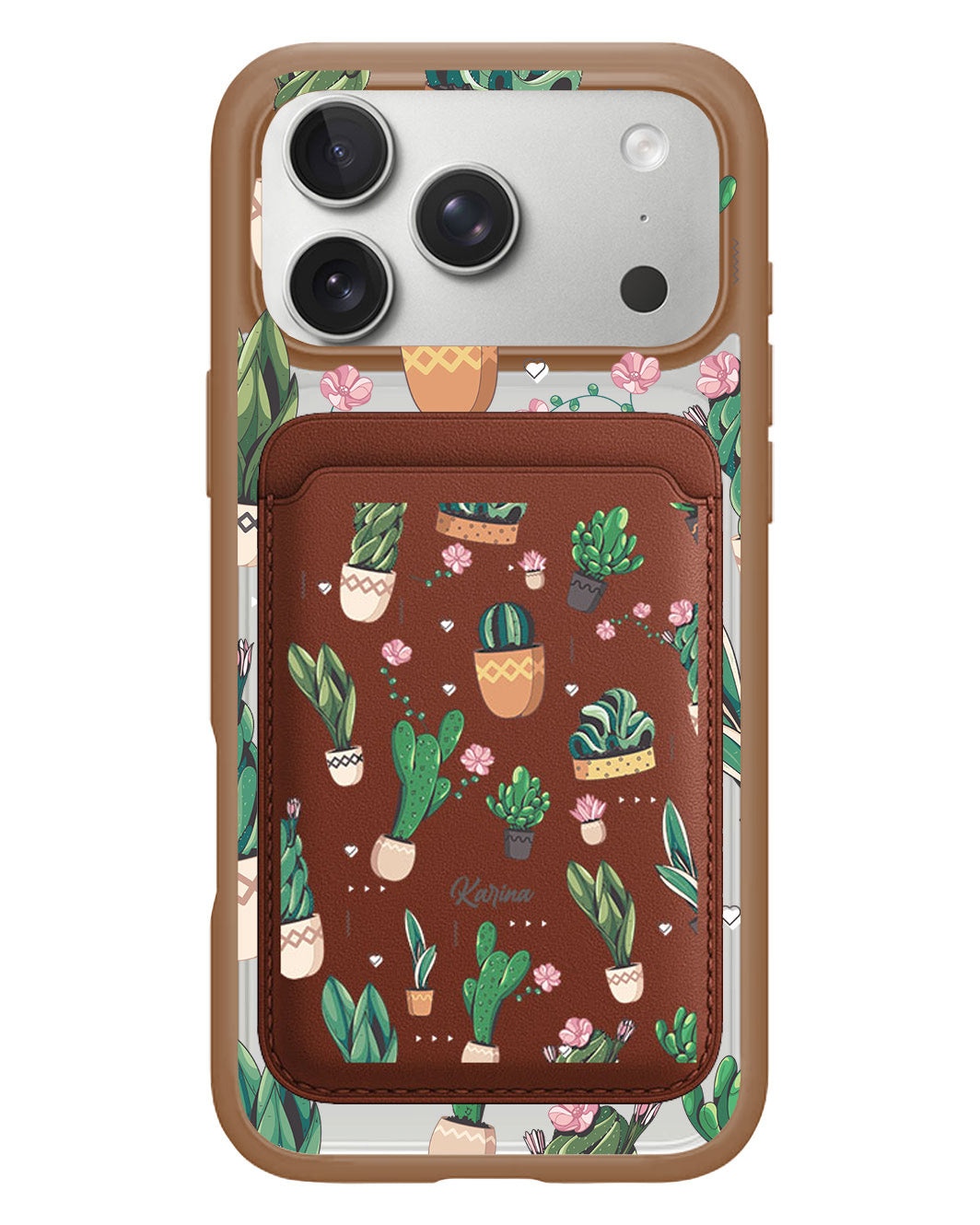 iPhone Magnetic Wallet Case - Cactus 3.0