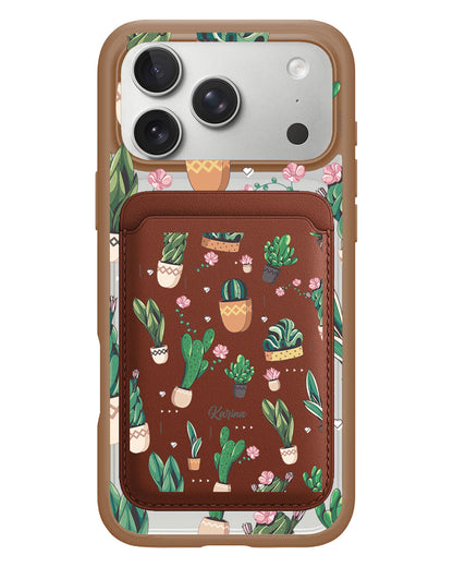 iPhone Magnetic Wallet Case - Cactus 3.0
