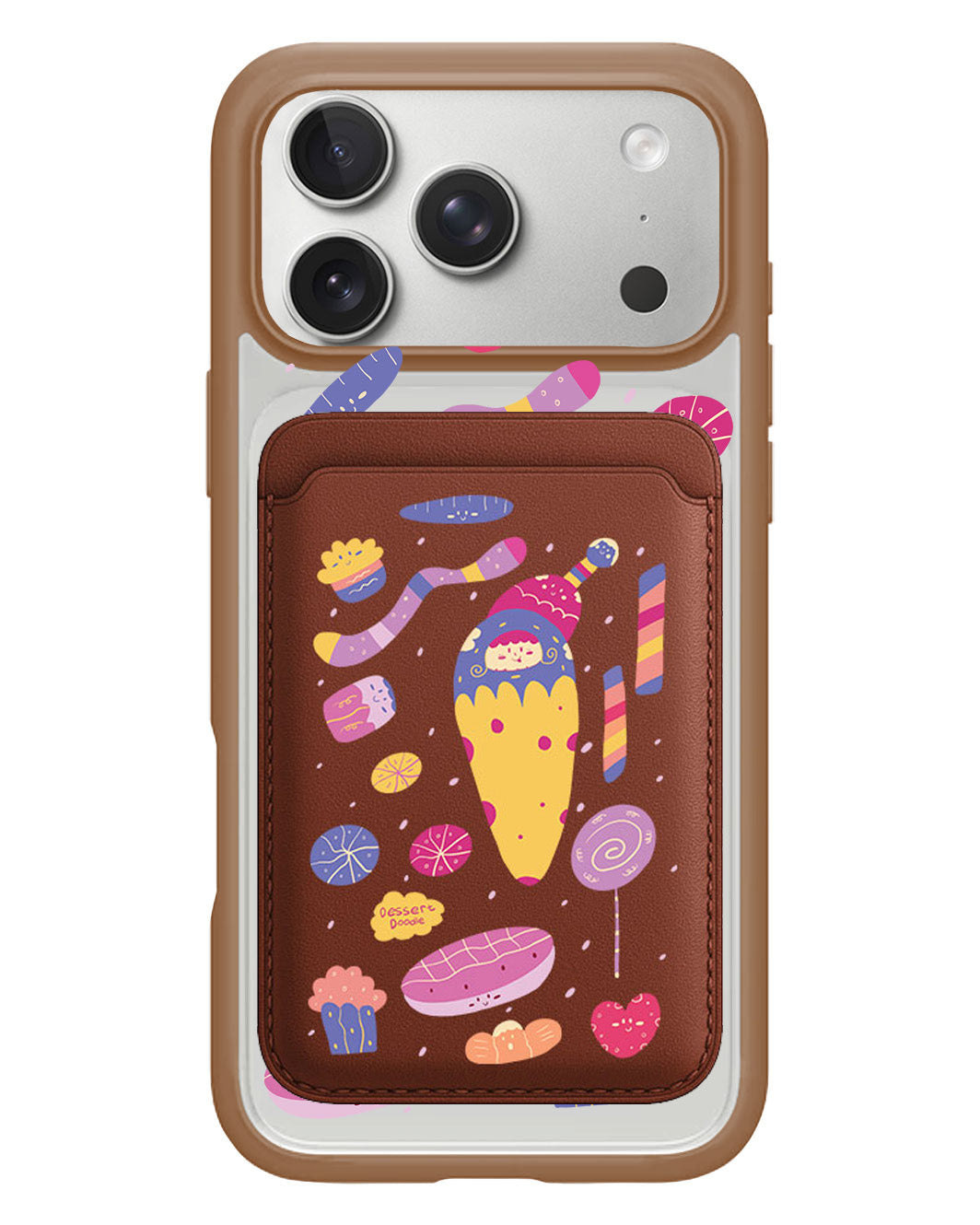 iPhone Magnetic Wallet Case - Dessert Doodle