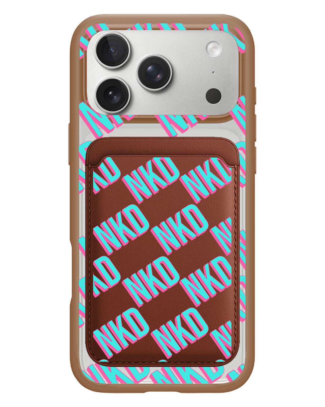 iPhone Magnetic Wallet Case - Diagonal Initial Monogram 4.0