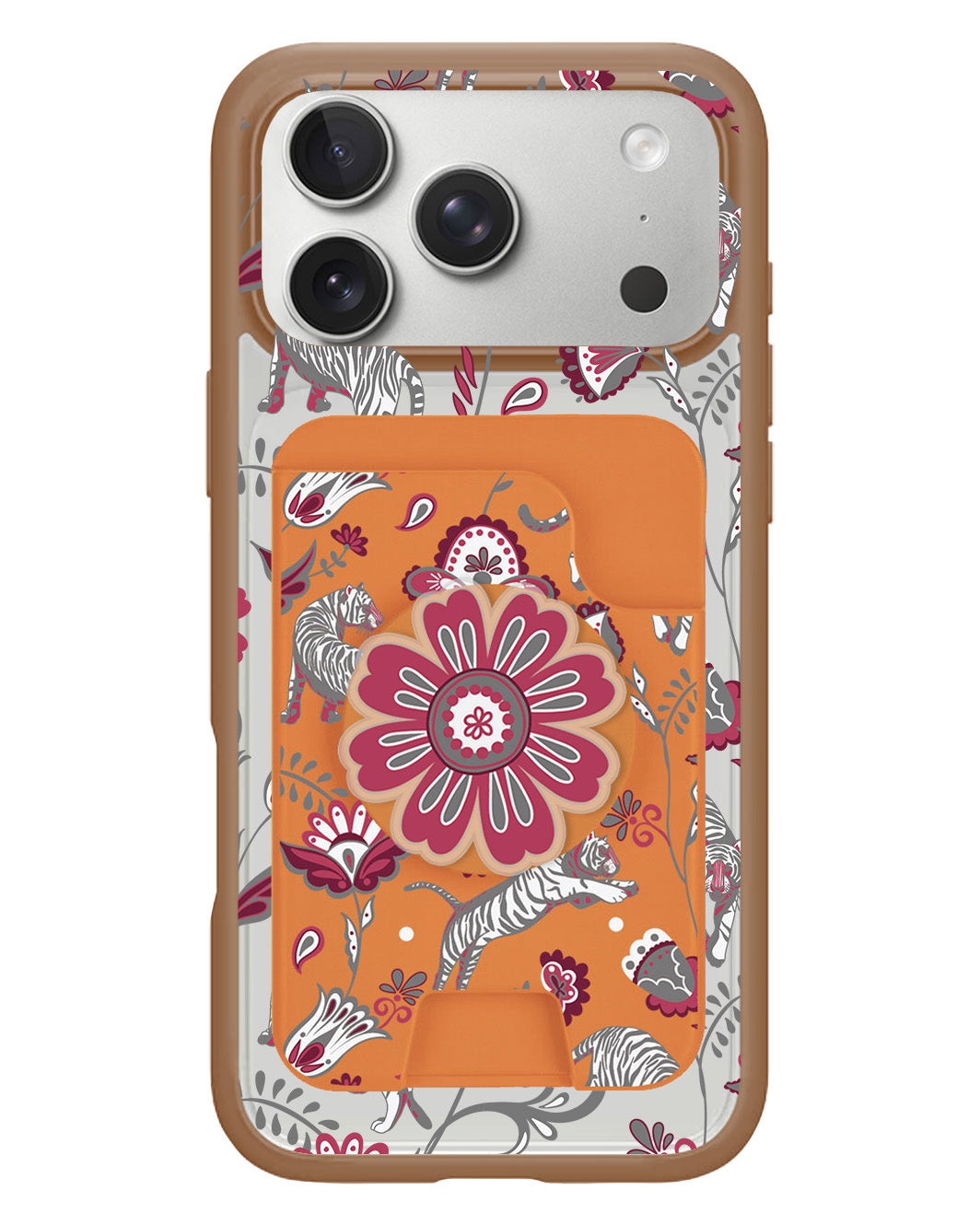 iPhone Magpop Wallet - Tiger & Floral 6.0