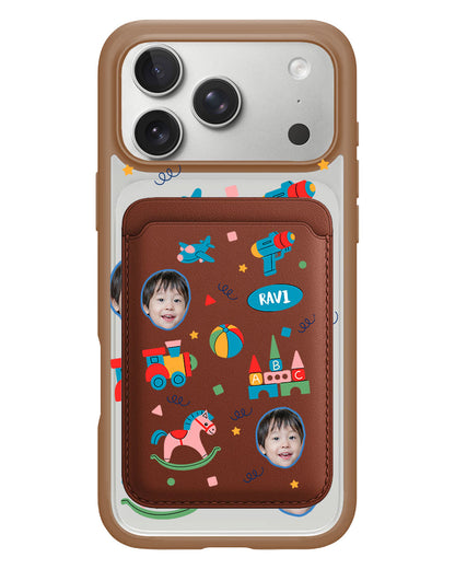 iPhone Magnetic Wallet Case - Face Grid Boys Toys