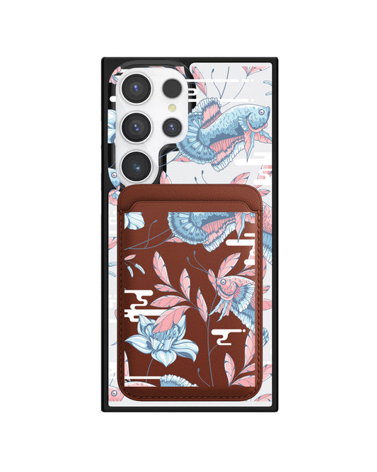 Android Magnetic Wallet Case - Fish & Floral 3.0