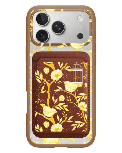 iPhone Magnetic Wallet Case - Lovebird Monochrome 2.0