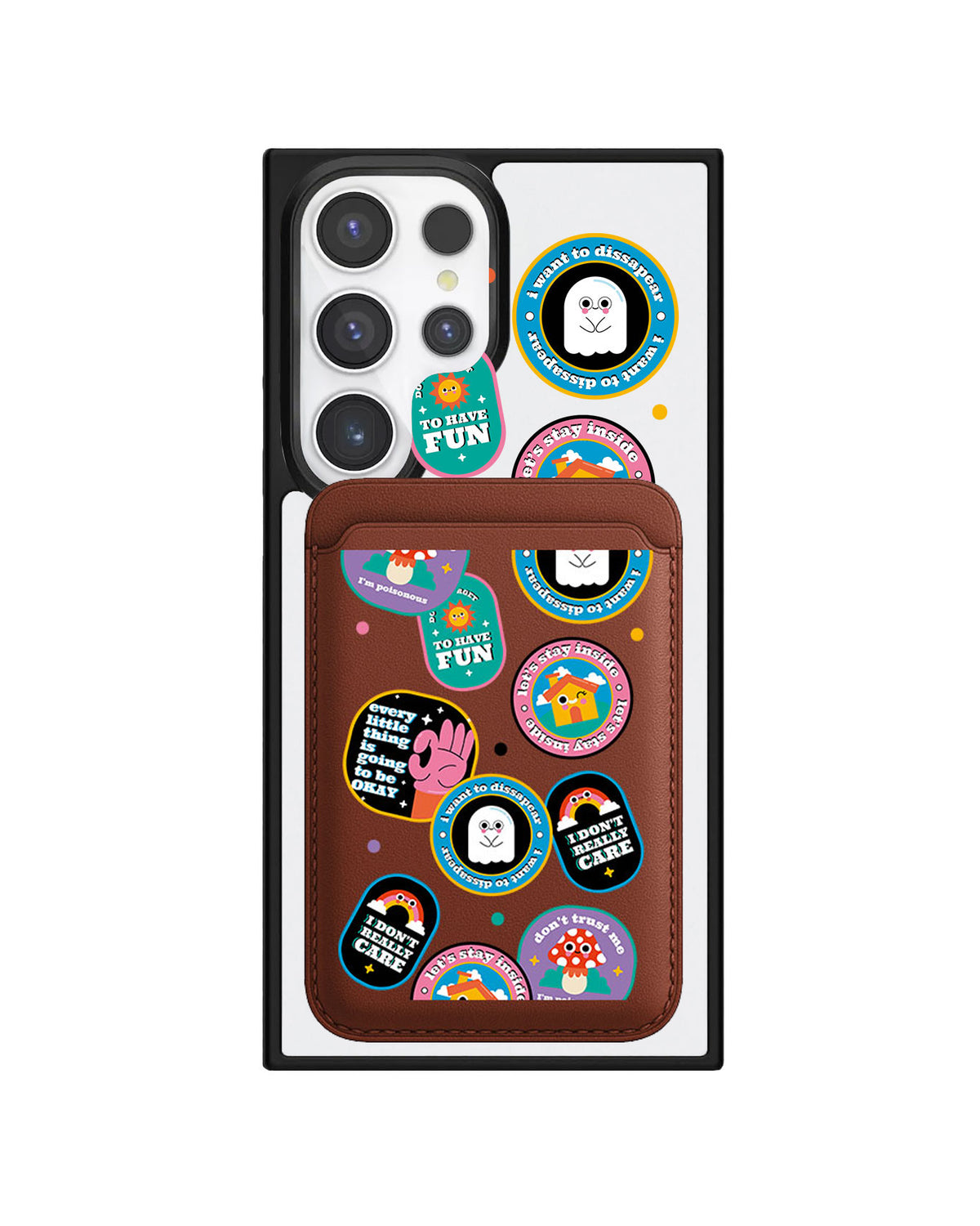 Android Magnetic Wallet Case - Monster Sticker Pack