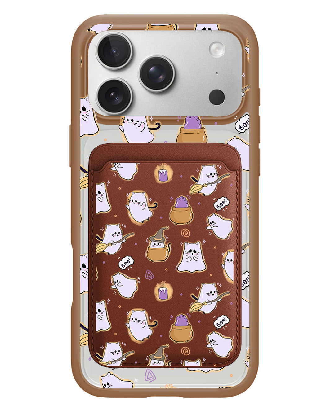 iPhone Magnetic Wallet Case - Spooky Cat