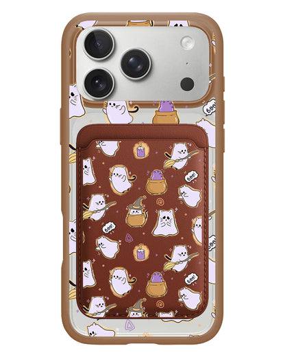 iPhone Magnetic Wallet Case - Spooky Cat