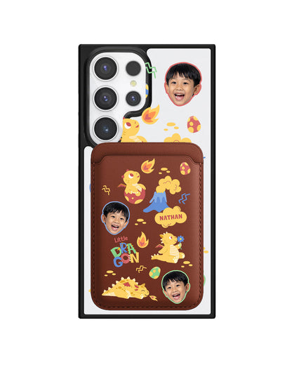 Android Magnetic Wallet Case - Face Grid Little Dragon