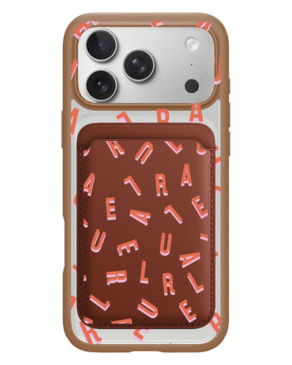 iPhone Magnetic Wallet Case - Monogram 1.0 Coral