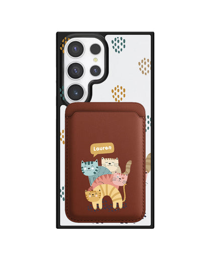 Android Magnetic Wallet Case - Rainbow Meow 2