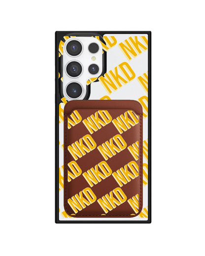 Android Magnetic Wallet Case - Diagonal Initial Monogram 1.0