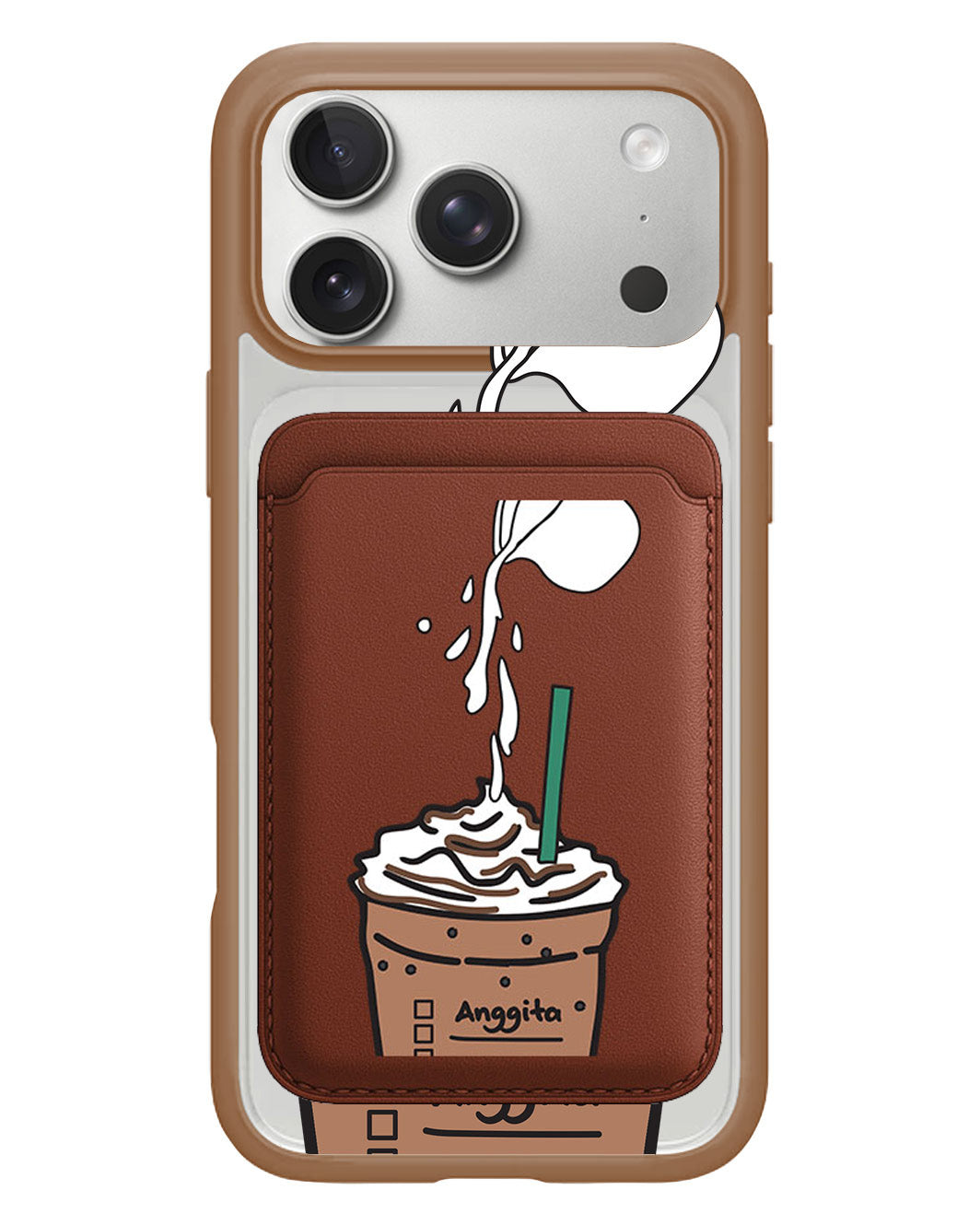 iPhone Magnetic Wallet Case - Coffee Frappe