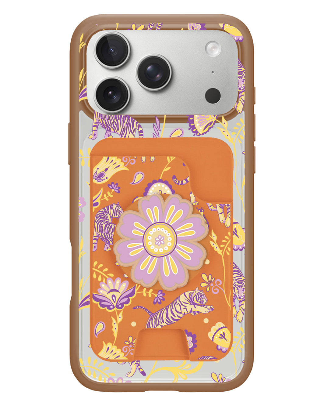 iPhone Magpop Wallet - Tiger & Floral 4.0