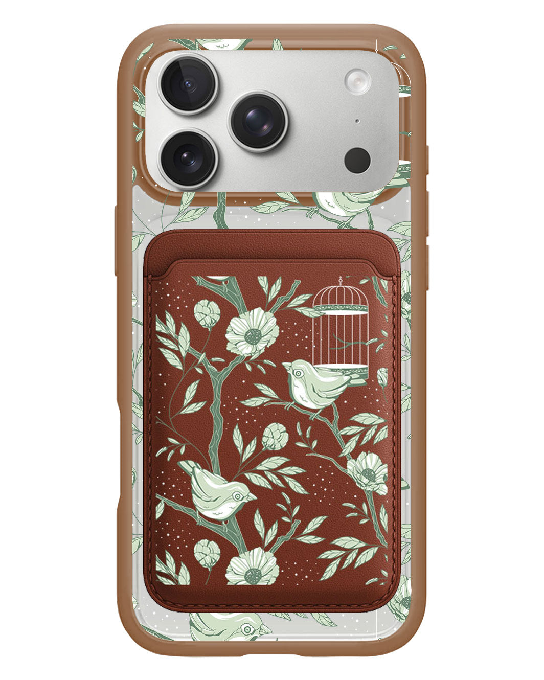iPhone Magnetic Wallet Case - Lovebird Monochrome 4.0
