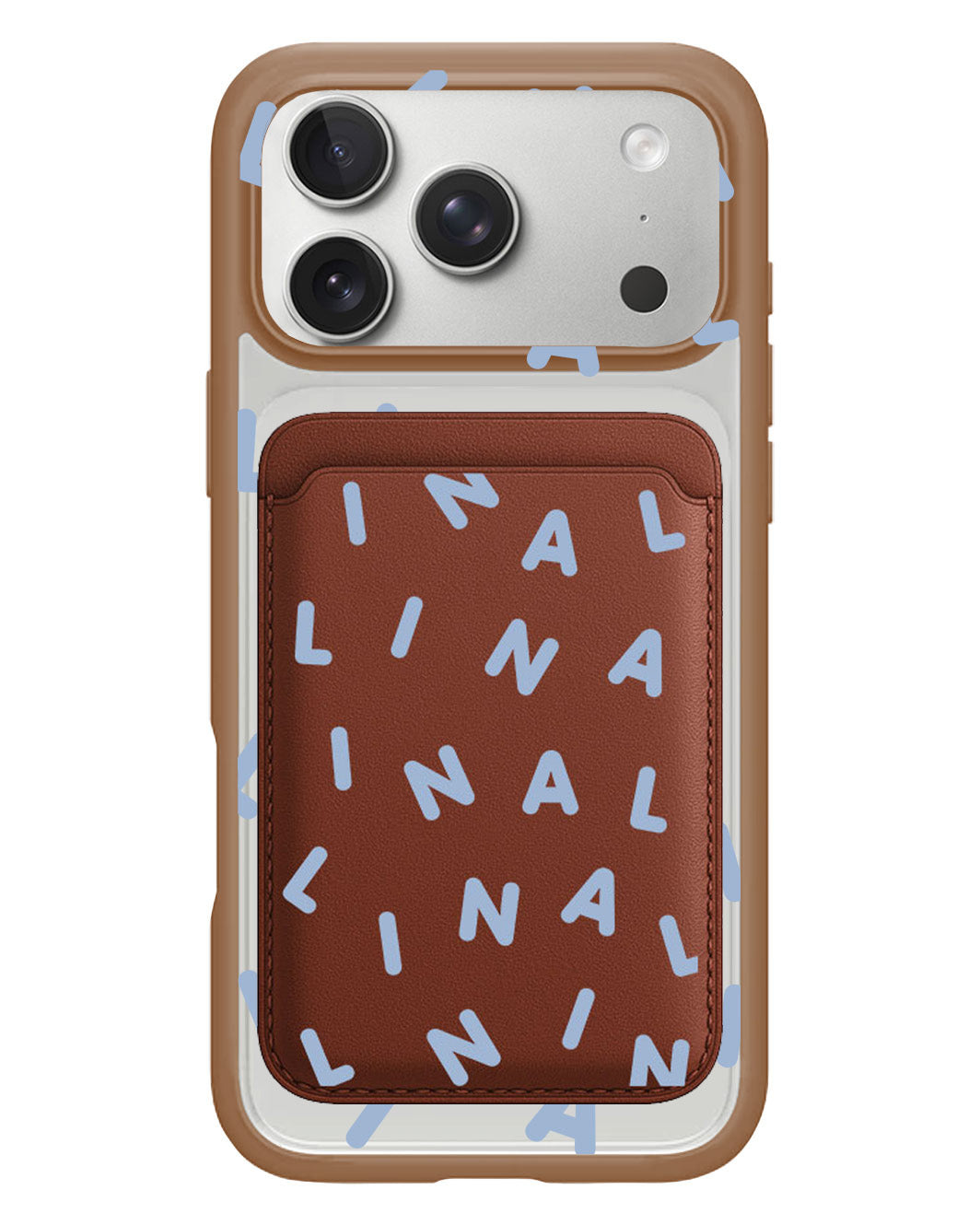 iPhone Magnetic Wallet Case - Monogram 2.0 Blue