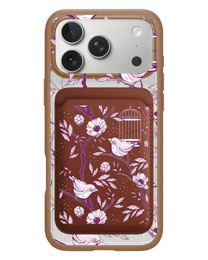 iPhone Magnetic Wallet Case - Lovebird Monochrome 5.0