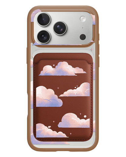 iPhone Magnetic Wallet Case - Pastel Clouds