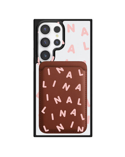 Android Magnetic Wallet Case - Monogram 2.0 Pink