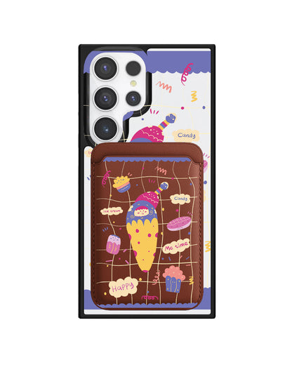 Android Magnetic Wallet Case - Candy Doodle